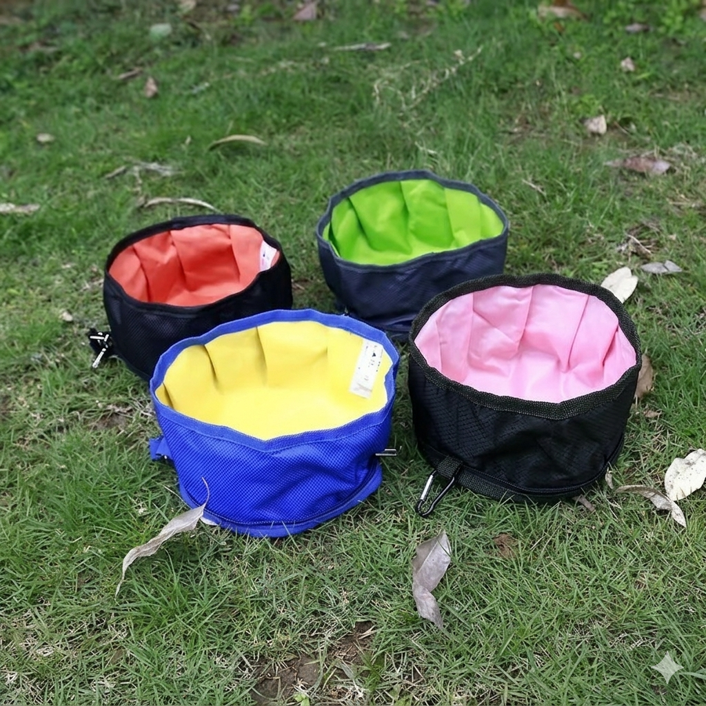 Foldable Hiking Dog Bowl