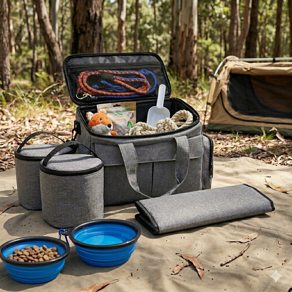 Traveling Dog Organiser with Bowl Set