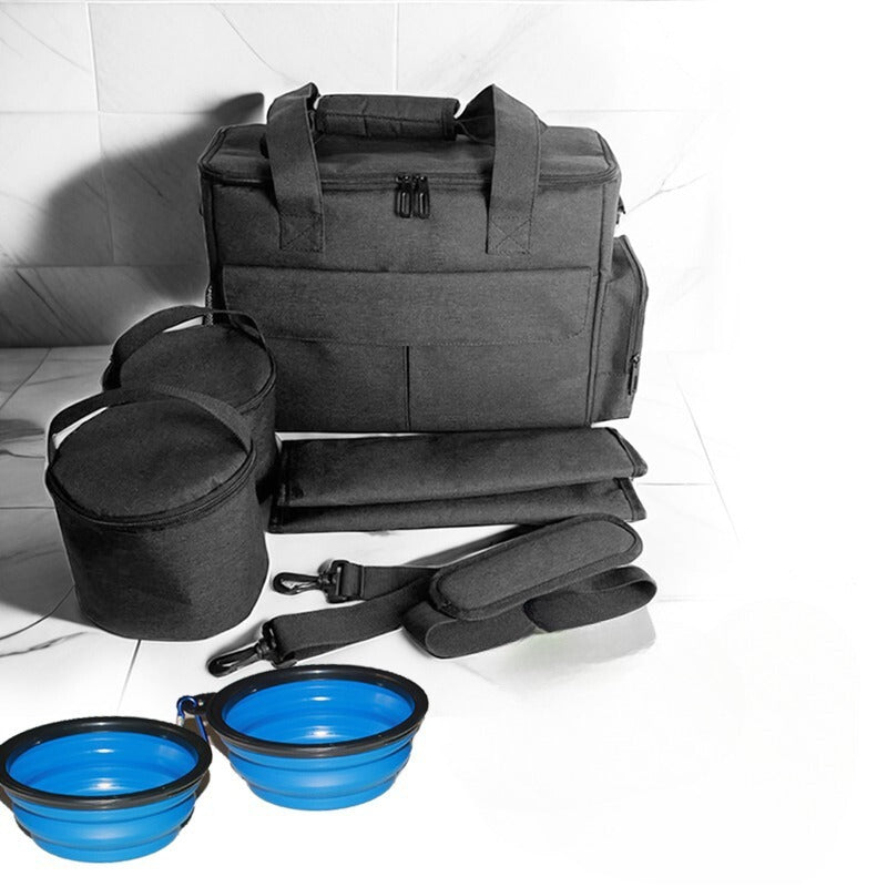 Traveling Dog Organiser with Bowl Set